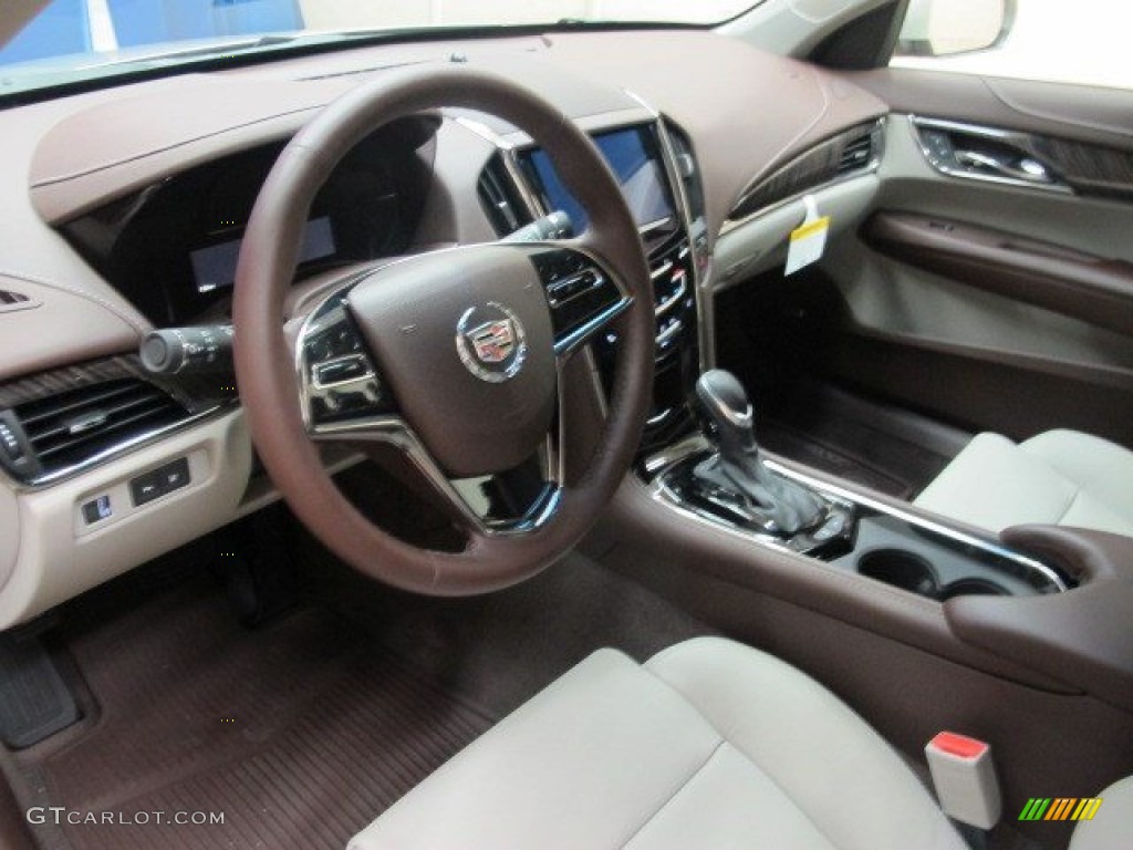 Light Platinum/Brownstone Interior 2014 Cadillac ATS 2.0L Turbo AWD Photo #95507847