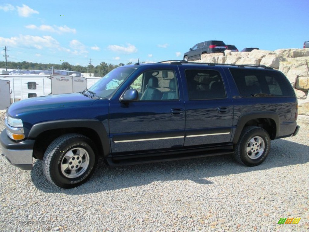 2003 Suburban 1500 LT 4x4 - Indigo Blue Metallic / Gray/Dark Charcoal photo #3