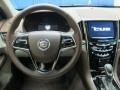 2014 Cadillac ATS Light Platinum/Brownstone Interior Steering Wheel Photo