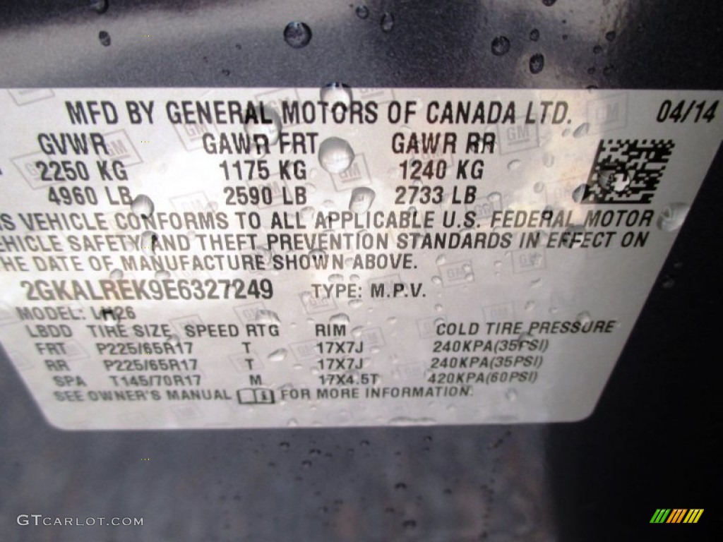 2014 Terrain SLE - Atlantis Blue Metallic / Jet Black photo #4