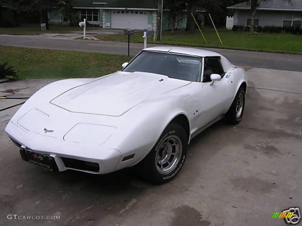 Classic White Chevrolet Corvette