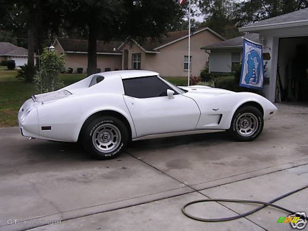 1977 Corvette Coupe - Classic White / Smoked Gray photo #3