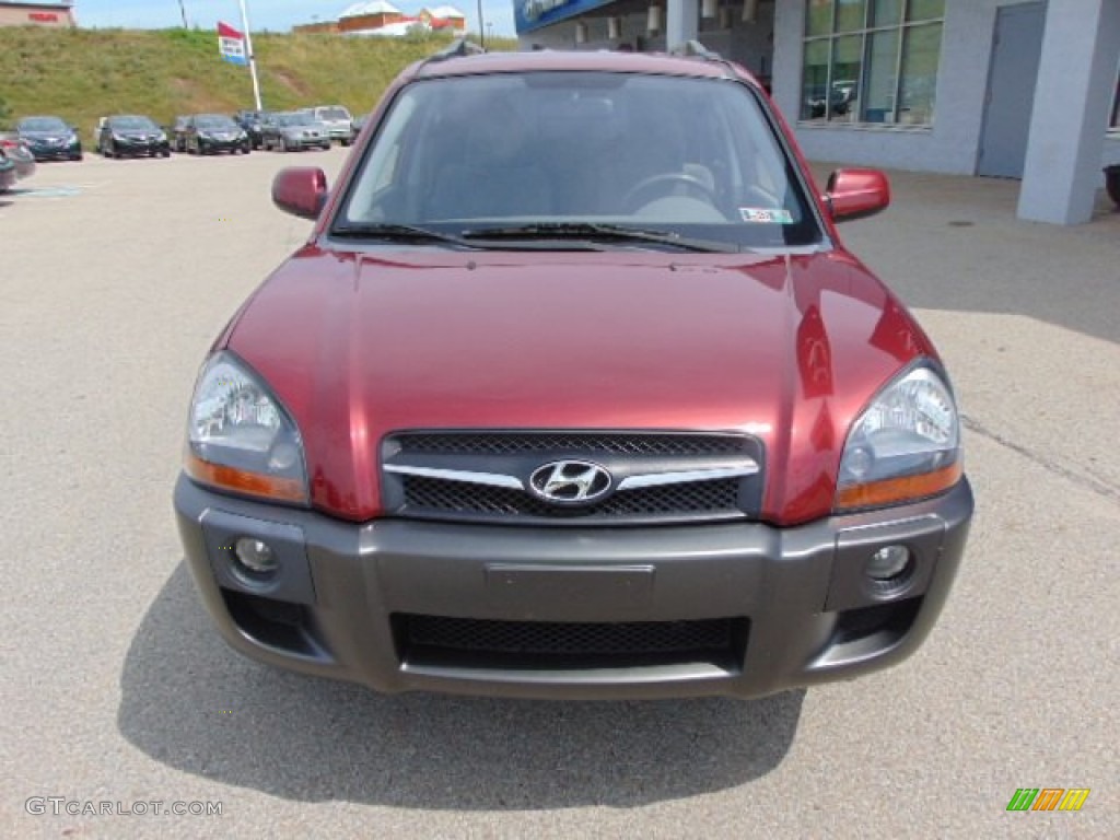 2009 Tucson SE V6 4WD - Mesa Red / Gray photo #4