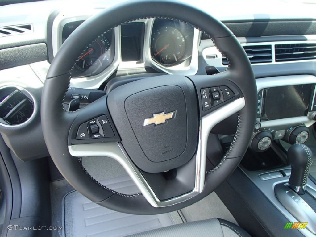 2015 Chevrolet Camaro LT Coupe Gray Steering Wheel Photo #95513088