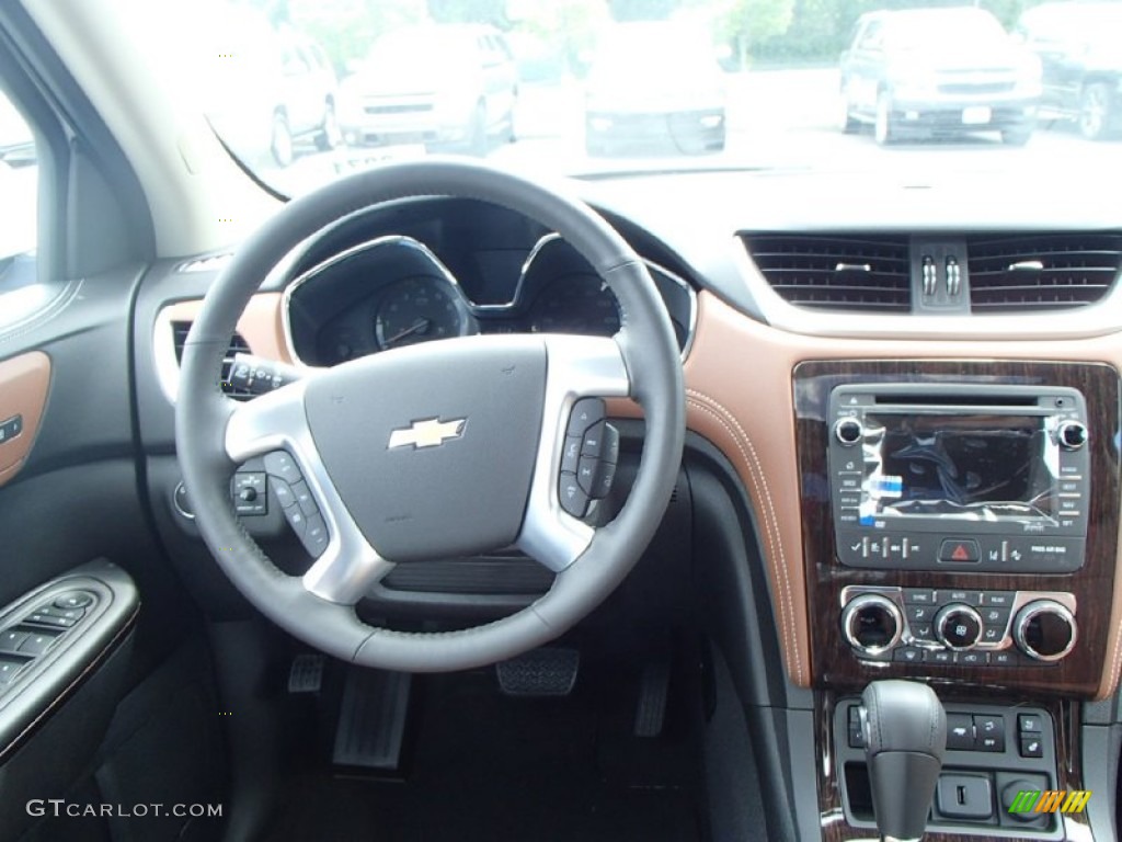 2015 Traverse LTZ AWD - White Diamond Tricoat / Ebony photo #8