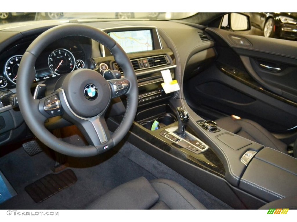 Black Interior 2015 BMW 6 Series 640i Gran Coupe Photo #95518164