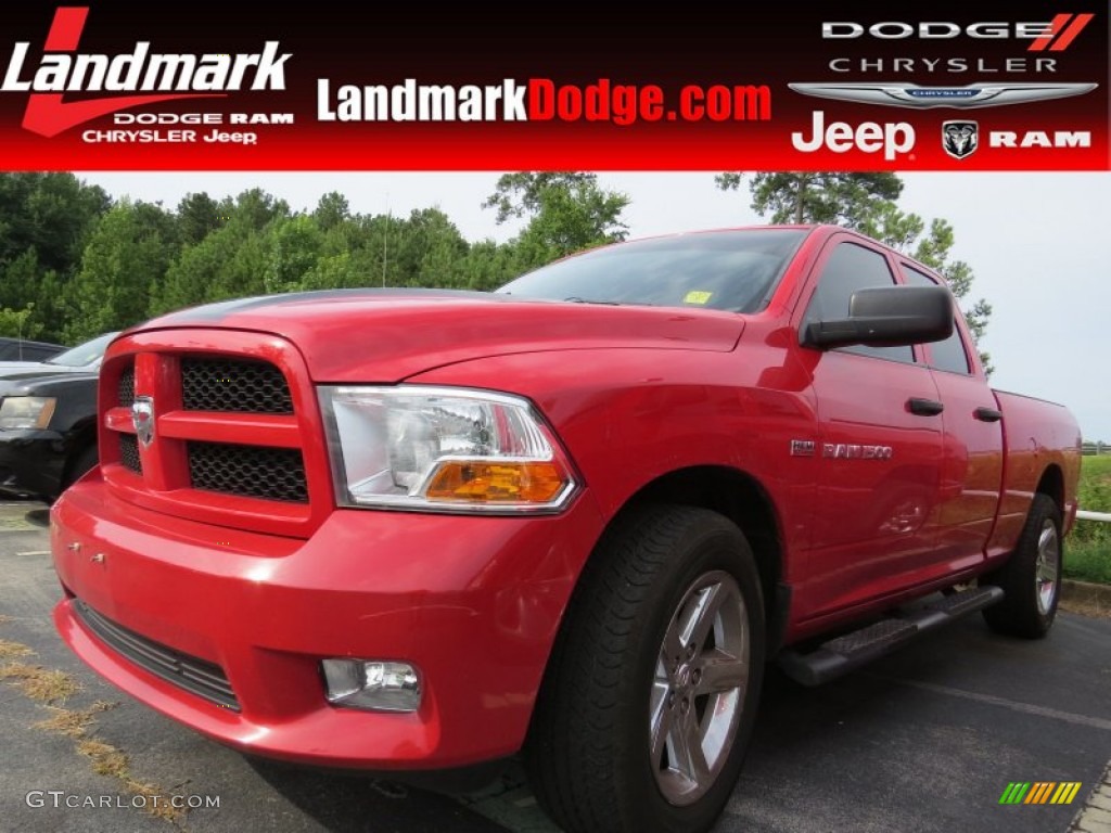 2012 Ram 1500 ST Quad Cab - Flame Red / Dark Slate Gray/Medium Graystone photo #1