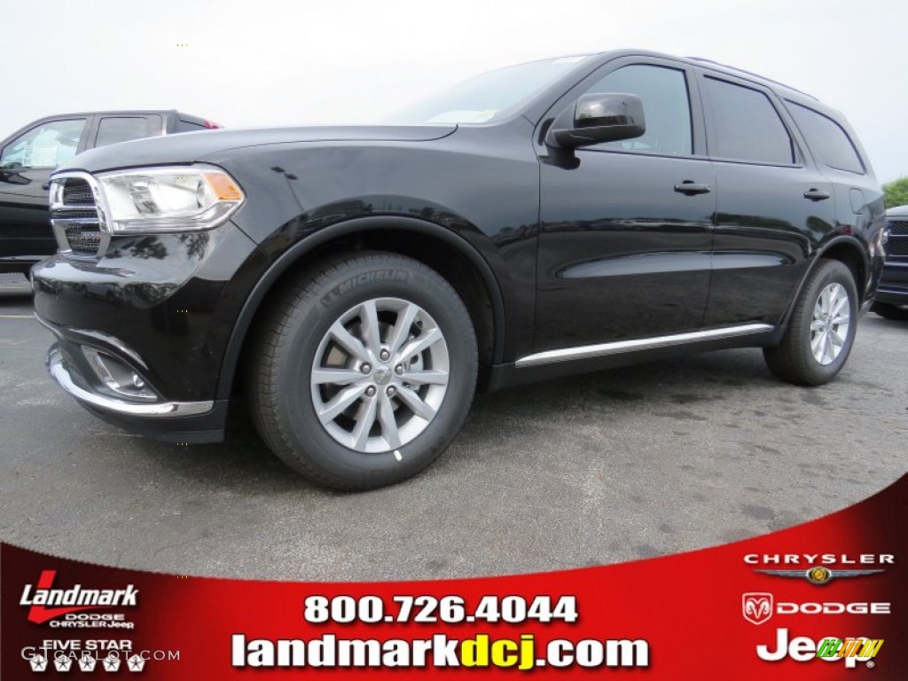 2014 Durango SXT - Brilliant Black Crystal Pearl / Black photo #1