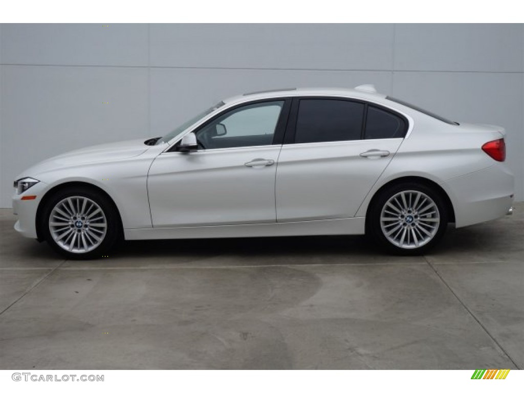 2014 3 Series 328i Sedan - Mineral White Metallic / Saddle Brown photo #5