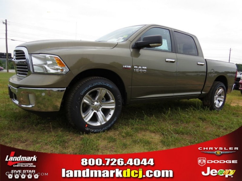 2014 1500 Big Horn Crew Cab - Prairie Pearl Coat / Canyon Brown/Light Frost Beige photo #1