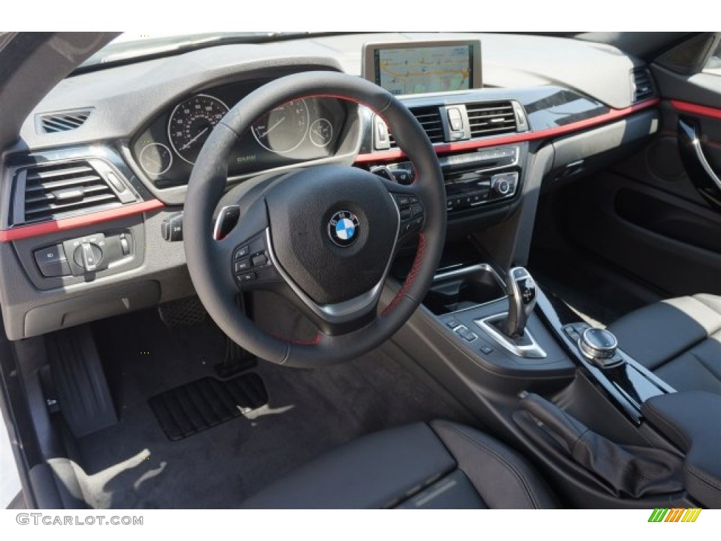Black Interior 2015 BMW 4 Series 428i Gran Coupe Photo #95522241