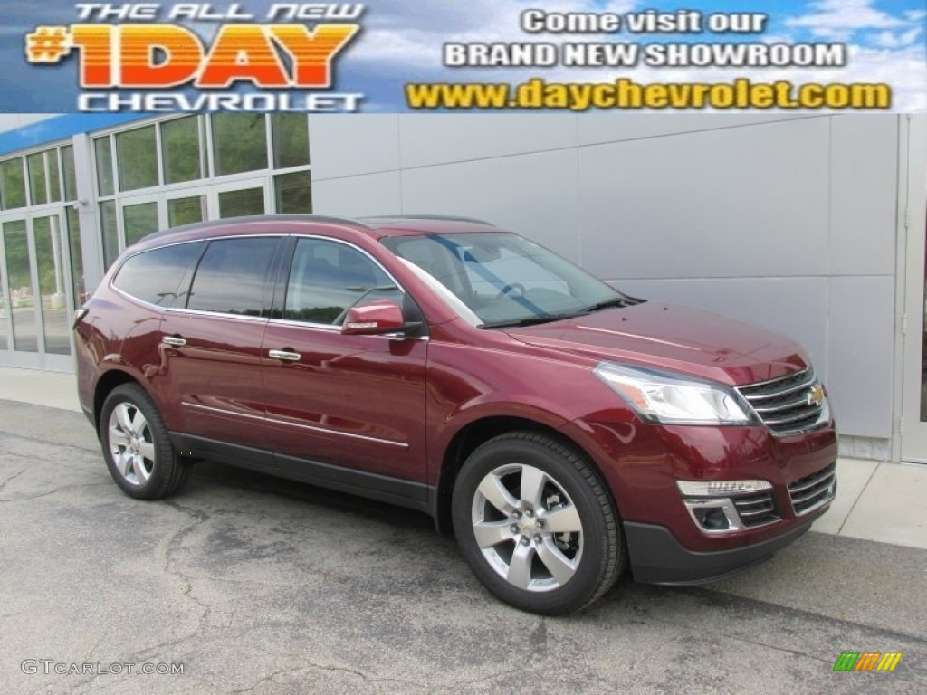 2015 Siren Red Tintcoat Chevrolet Traverse Ltz Awd 95510481