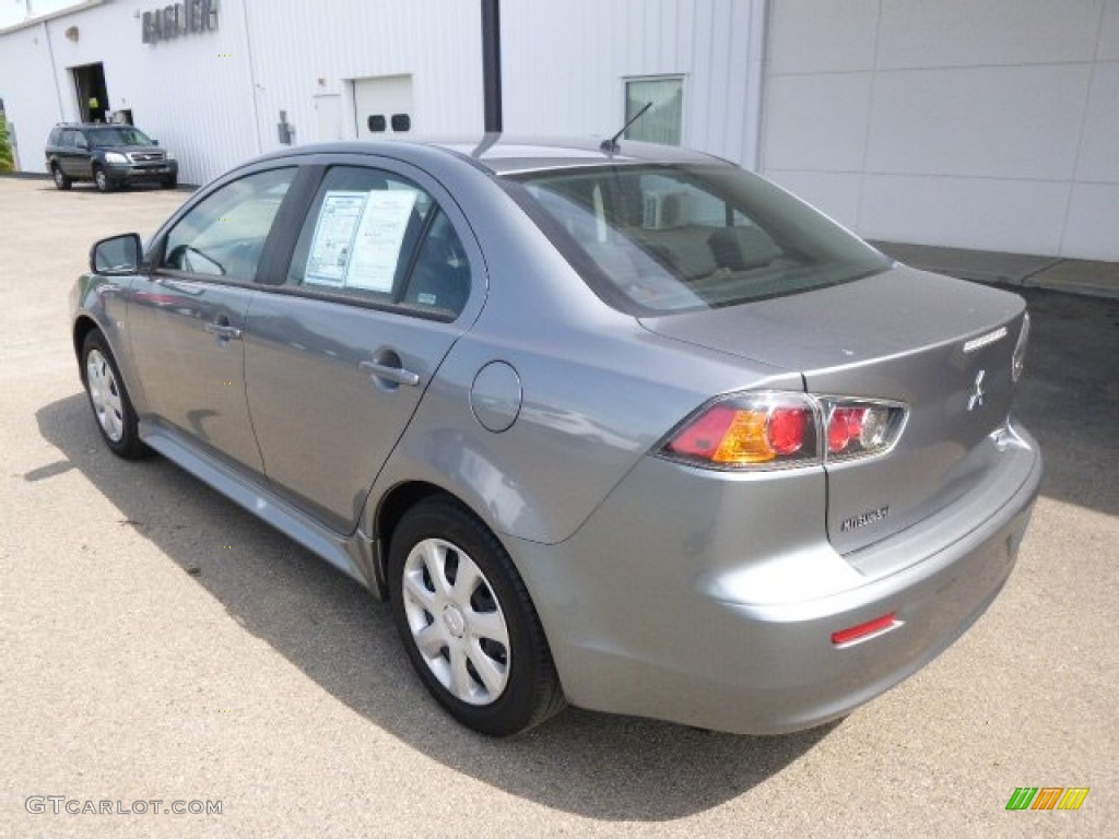 2013 Lancer ES - Mercury Gray Pearl / Black photo #8