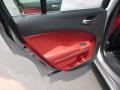 2014 Dodge Charger Black/Red Interior Door Panel Photo