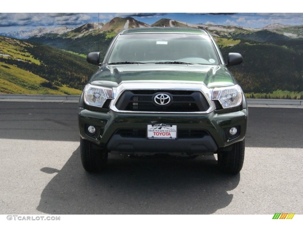 2014 Tacoma V6 SR5 Double Cab 4x4 - Spruce Green Mica / Sand Beige photo #2