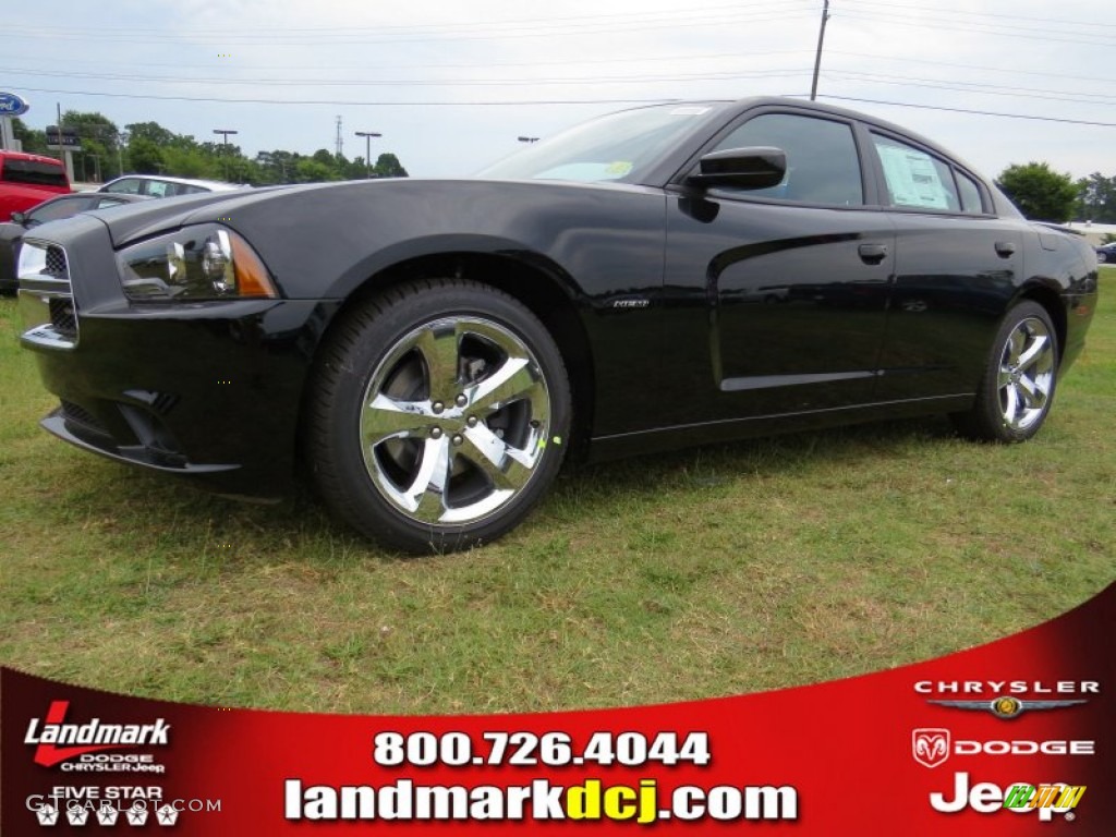 2014 Charger R/T - Pitch Black / Black photo #1