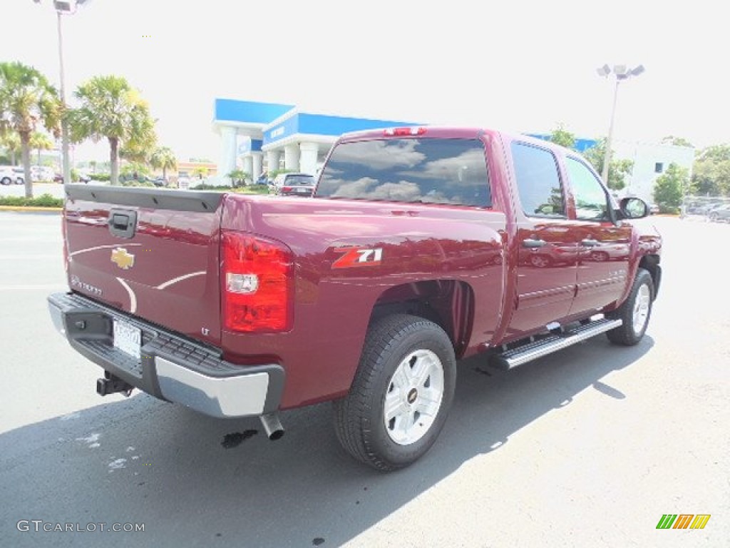 2013 Silverado 1500 LT Crew Cab - Deep Ruby Metallic / Light Cashmere/Dark Cashmere photo #8