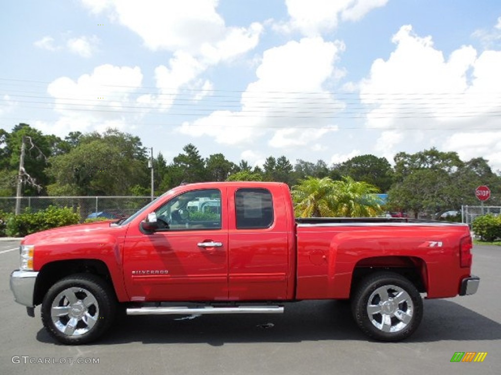 2012 Silverado 1500 LT Extended Cab - Victory Red / Ebony photo #2