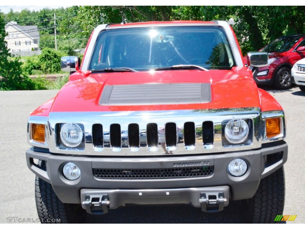 2007 H3 X - Victory Red / Ebony Black/Pewter photo #2