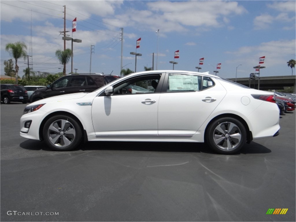 Snow White Pearl 2014 Kia Optima Hybrid EX Exterior Photo #95536059