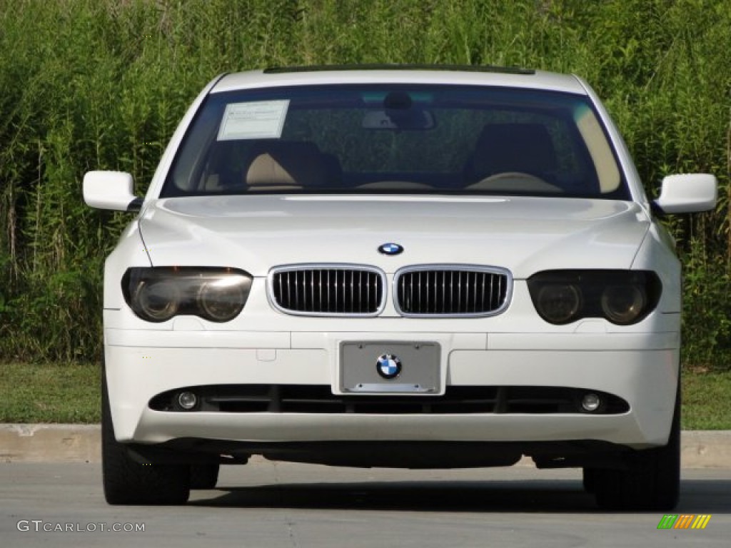 2002 7 Series 745i Sedan - Alpine White / Beige III photo #6