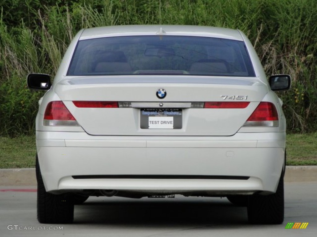 2002 7 Series 745i Sedan - Alpine White / Beige III photo #7