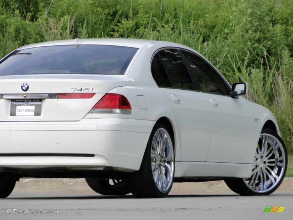 2002 7 Series 745i Sedan - Alpine White / Beige III photo #29