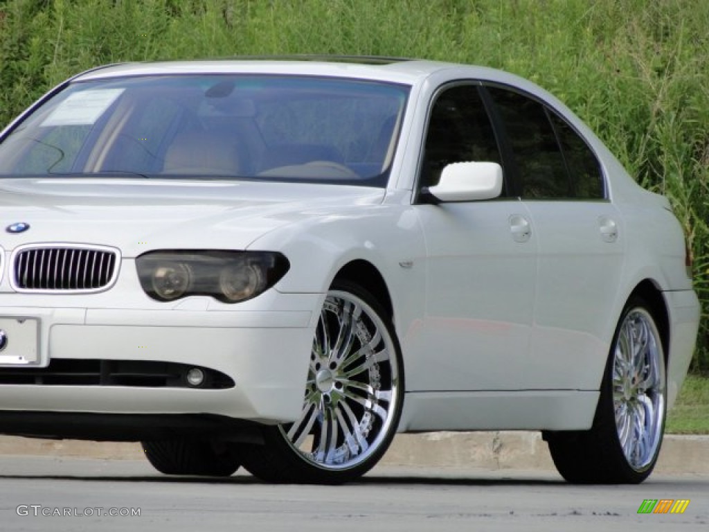 2002 7 Series 745i Sedan - Alpine White / Beige III photo #32