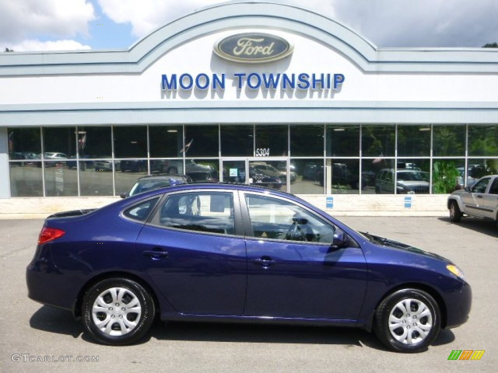 2009 Elantra GLS Sedan - Regatta Blue / Gray photo #1