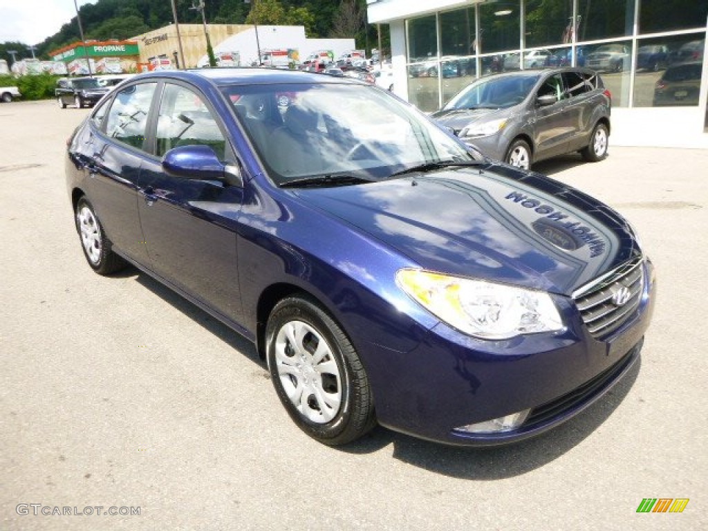 2009 Elantra GLS Sedan - Regatta Blue / Gray photo #8