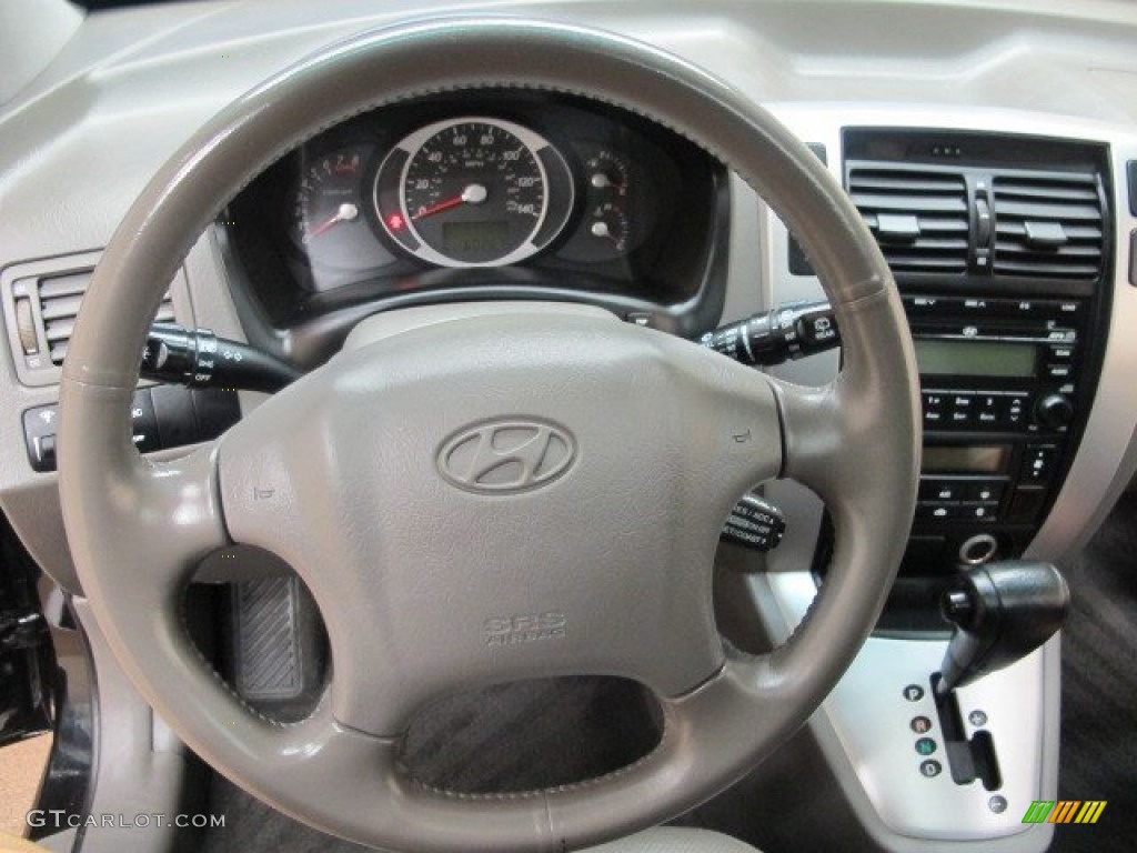 2007 Hyundai Tucson Limited Gray Steering Wheel Photo #95542080