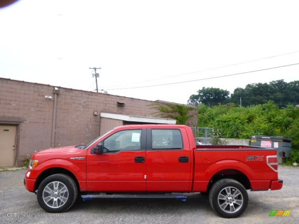 2014 F150 STX SuperCrew 4x4 - Race Red / Black photo #5