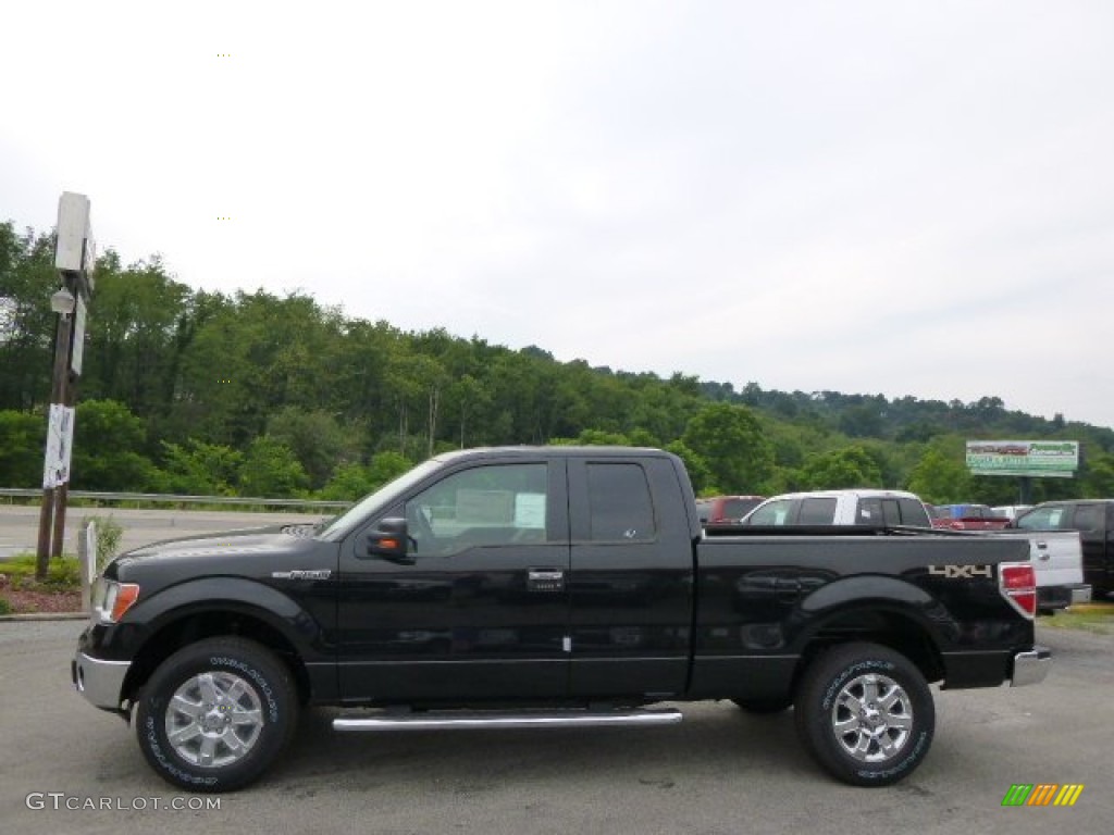 2014 F150 XLT SuperCab 4x4 - Tuxedo Black / Pale Adobe photo #5