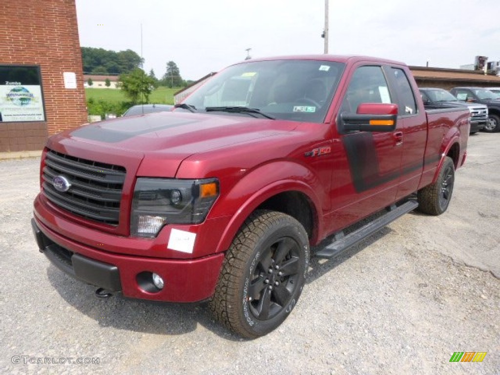 2014 F150 FX4 SuperCab 4x4 - Ruby Red / FX Appearance Black Leather/Alcantara photo #4