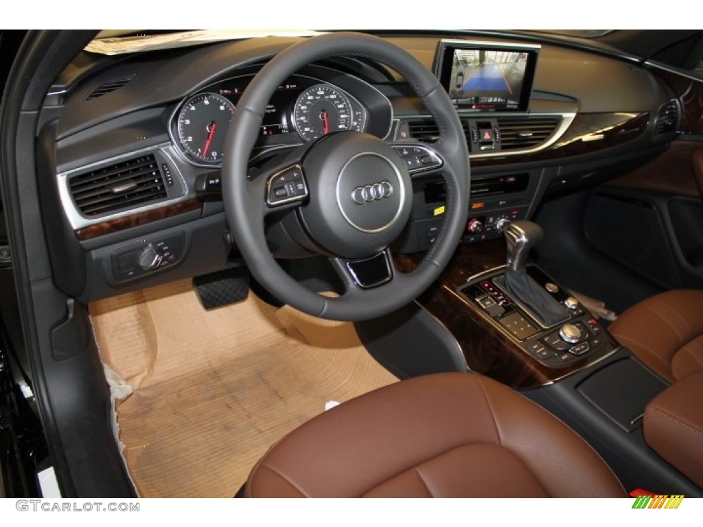 Nougat Brown Interior 2015 Audi A6 3.0T Premium Plus quattro Sedan Photo #95544918