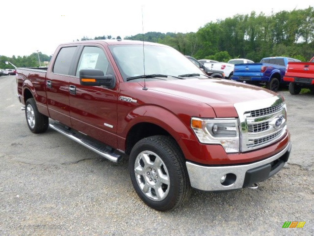 2014 F150 XLT SuperCrew 4x4 - Sunset / Steel Grey photo #2
