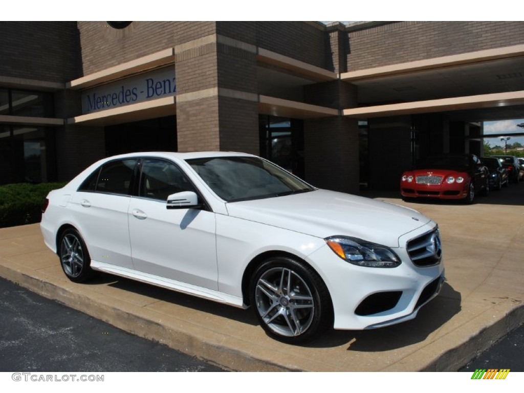 2014 E 350 4Matic Sedan - Polar White / Silk Beige/Espresso Brown photo #1