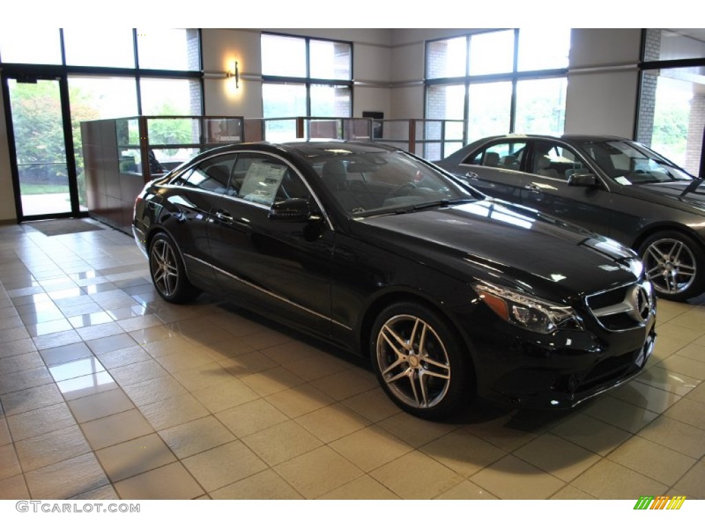 2014 E 350 4Matic Coupe - Black / Black photo #1