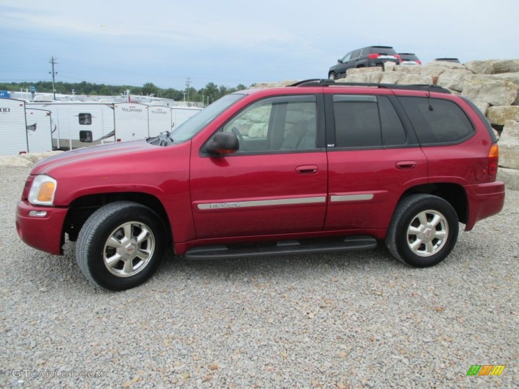 2002 Envoy SLT 4x4 - Magnetic Red Metallic / Medium Pewter photo #3