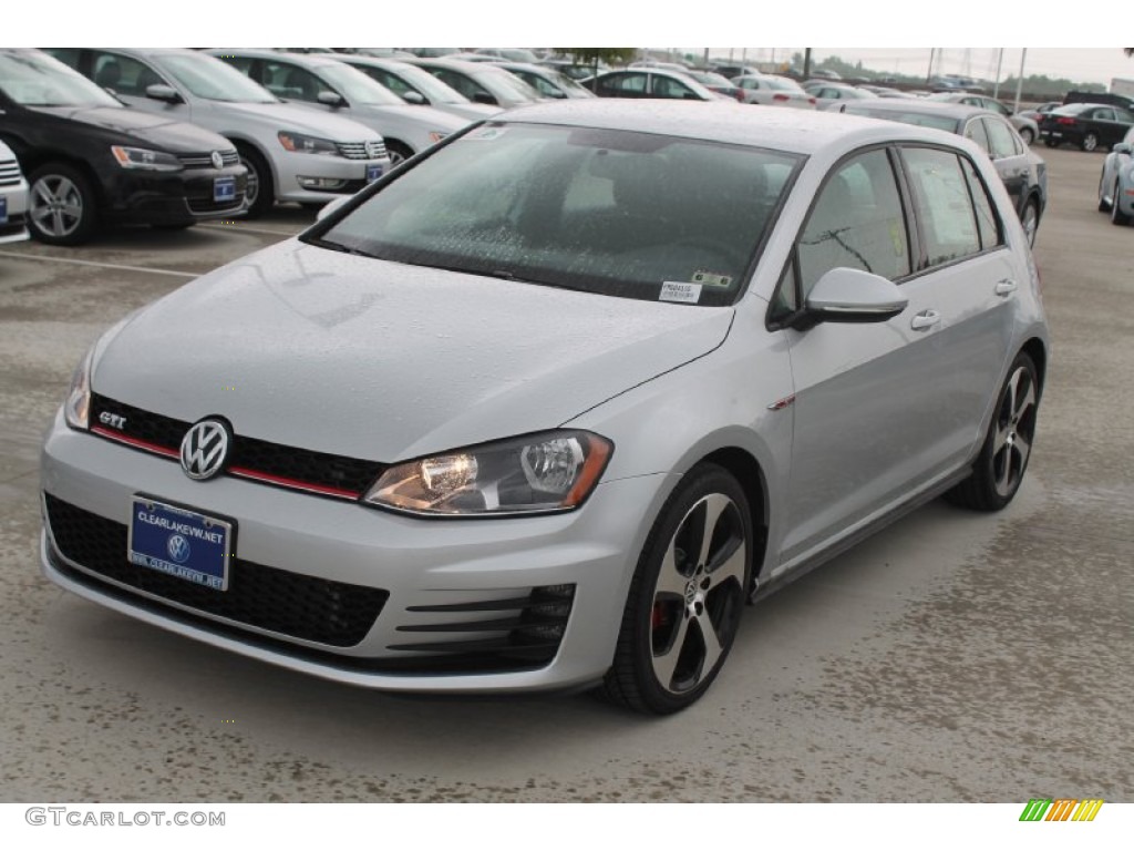 2015 Golf GTI 4-Door 2.0T S - Reflex Silver Metallic / Interlagos Cloth photo #3