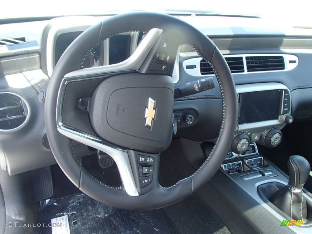 2014 Chevrolet Camaro LT Coupe Black Steering Wheel Photo #95553756