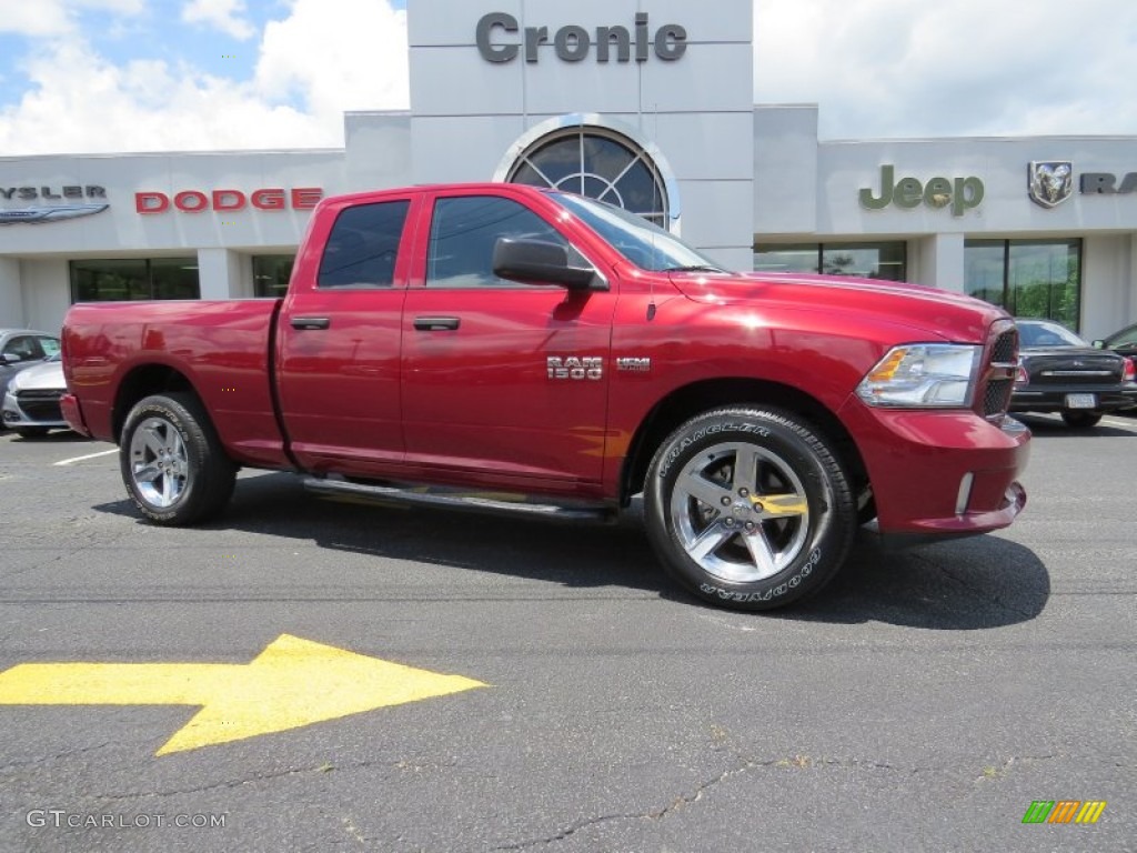 2013 1500 Express Quad Cab - Deep Cherry Red Pearl / Black/Diesel Gray photo #1