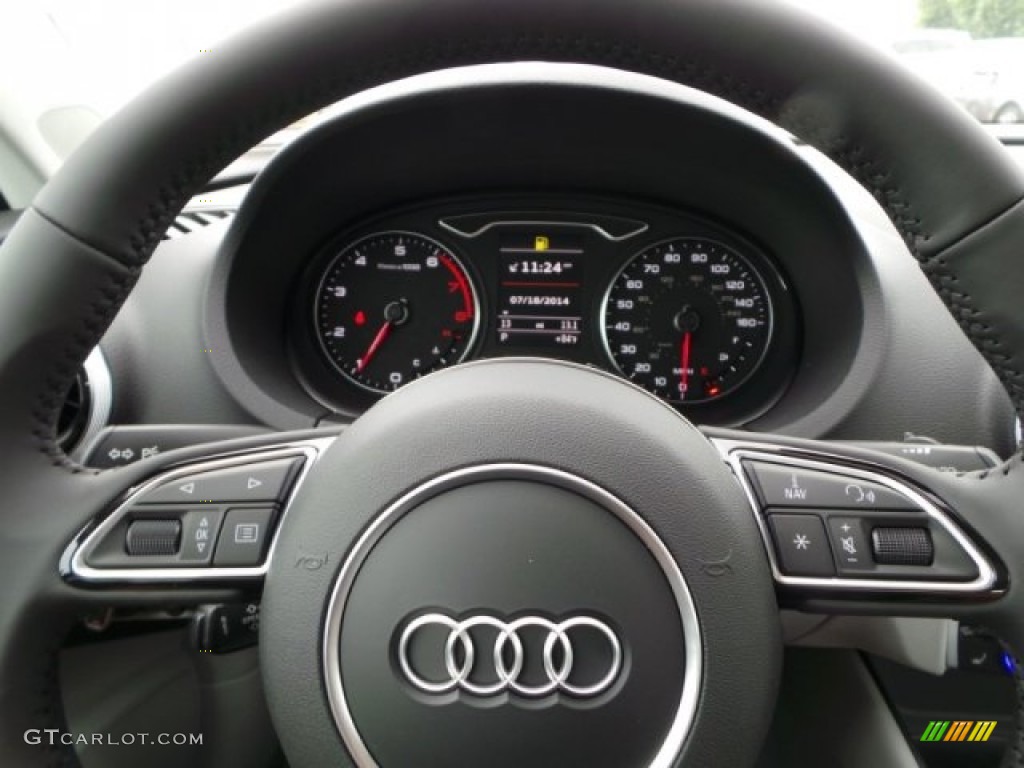 2015 Audi A3 1.8 Premium Plus Titanium Gray Steering Wheel Photo #95561573