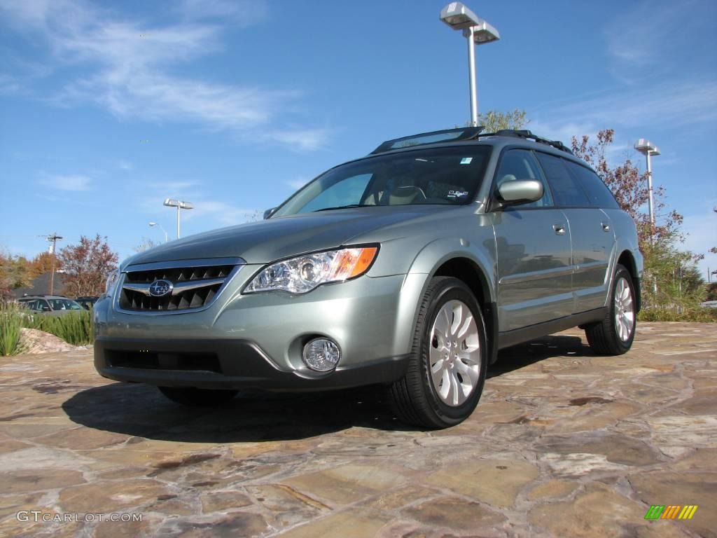 2009 Outback 2.5i Limited Wagon - Seacrest Green Metallic / Warm Ivory photo #2