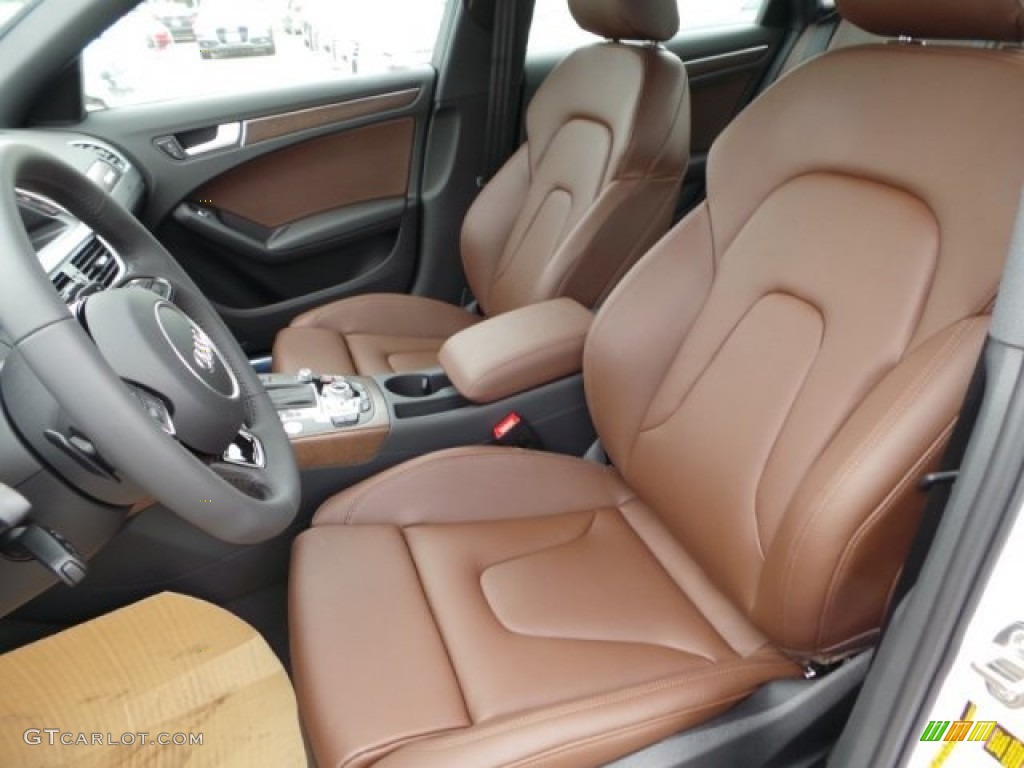 2014 A4 2.0T quattro Sedan - Ibis White / Chestnut Brown/Black photo #13