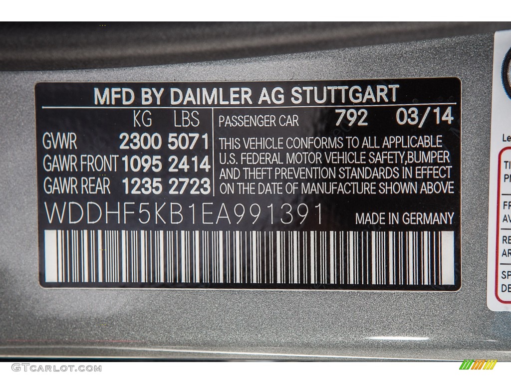 2014 E 350 Sport Sedan - Paladium Silver Metallic / Black photo #7