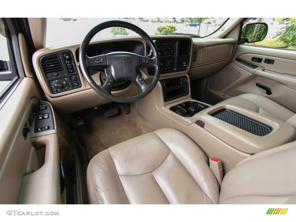 Tan Interior 2004 Chevrolet Silverado 1500 LT Extended Cab 4x4 Photo #95582298