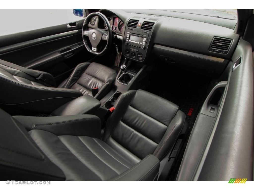 2009 Volkswagen GTI 2 Door Anthracite Black Leather Dashboard Photo #95583174