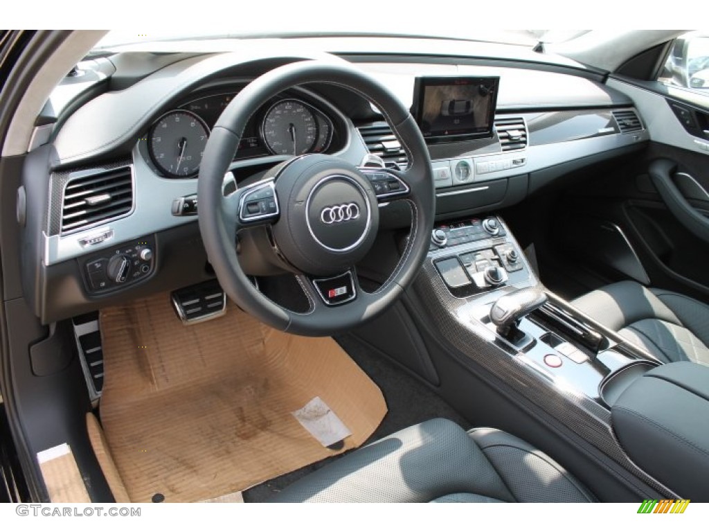 Black Valcona Interior 2015 Audi S8 quattro S Photo #95587426