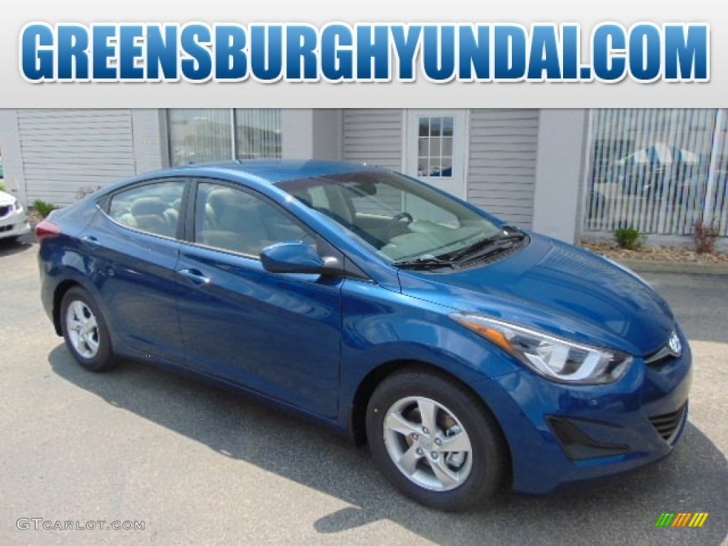 2015 Elantra SE Sedan - Windy Sea Blue / Beige photo #1